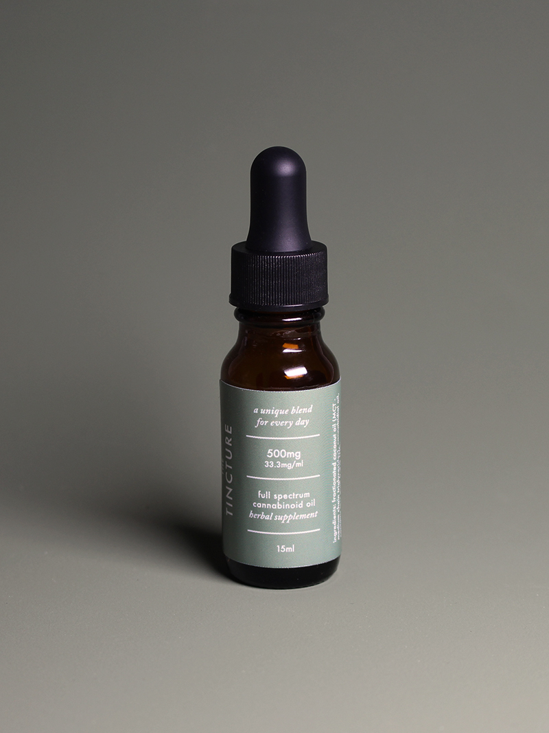 Adaptation 500mg CBD tincture. Hemp derived, full spectrum.